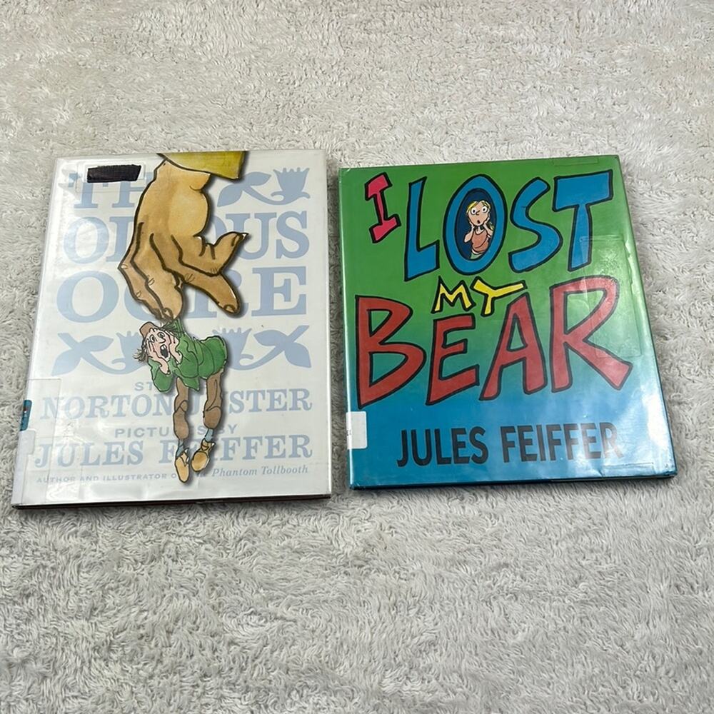 Jules Feiffer Picture Book bundle lot - I lost my Bear and The‎ Odious Ogre